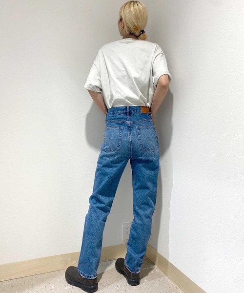 ムラサキスポーツ(ムラサキスポーツ)の「RIKKA FEMME リッカファム レディース ロングパンツ ストレート デニム RF24SS13(デニムパンツ・レディース・インディゴブルー/ライトインディゴブルー・S/L/M)」の7枚目の写真