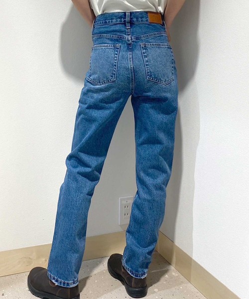 ムラサキスポーツ(ムラサキスポーツ)の「RIKKA FEMME リッカファム レディース ロングパンツ ストレート デニム RF24SS13(デニムパンツ・レディース・インディゴブルー/ライトインディゴブルー・S/L/M)」の5枚目の写真