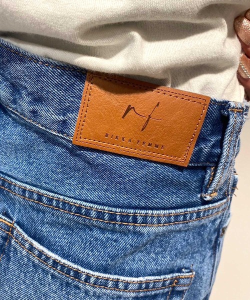 ムラサキスポーツ(ムラサキスポーツ)の「RIKKA FEMME リッカファム レディース ロングパンツ ストレート デニム RF24SS13(デニムパンツ・レディース・インディゴブルー/ライトインディゴブルー・S/L/M)」の12枚目の写真