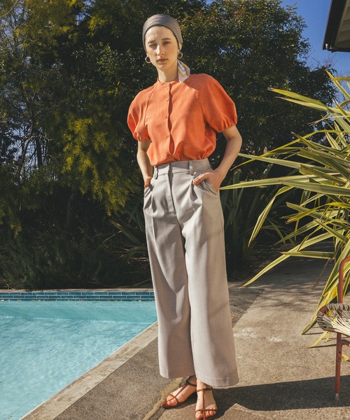 N.(N. Natural Beauty Basic)(エヌエヌナチュラルビューティーベーシック)の「◆【S Size Line】ドライタッチワイドパンツ(スラックス・レディース・グレー/ベージュ/ブルー・SMALL/MEDIUM)」の17枚目の写真