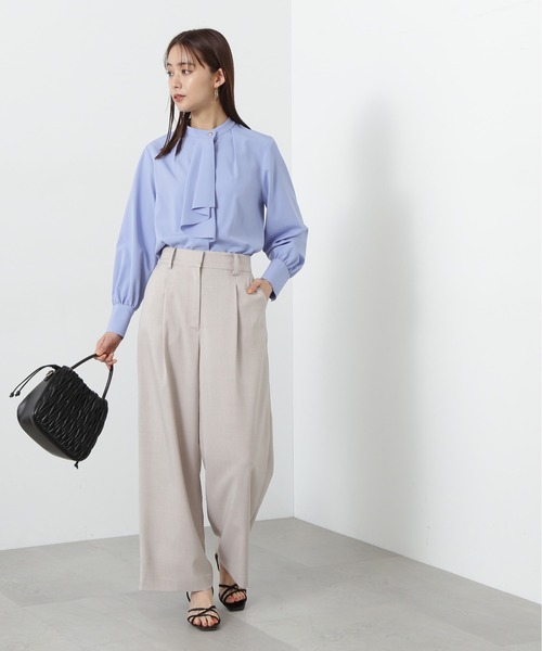 N.(N. Natural Beauty Basic)(エヌエヌナチュラルビューティーベーシック)の「◆【S Size Line】ドライタッチワイドパンツ(スラックス・レディース・グレー/ベージュ/ブルー・SMALL/MEDIUM)」の21枚目の写真