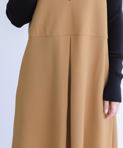 n'OrLABEL（ノアールレーベル）の「『カットジョーゼットジャンスカ』（ジャンパースカート・レディース・ベージュ/チャコール/ブラック・1/2）」の12枚目の写真