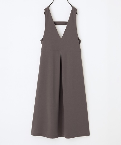 n'OrLABEL（ノアールレーベル）の「『カットジョーゼットジャンスカ』（ジャンパースカート・レディース・ベージュ/チャコール/ブラック・1/2）」の18枚目の写真