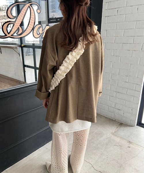 Me%(ミィパーセント)の「ジャガードクシュクシュモバイルショルダー 113869(スマホグッズ・レディース・ホワイト/ブラック・FREE)」の17枚目の写真