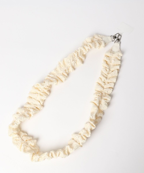 Me%(ミィパーセント)の「ジャガードクシュクシュモバイルショルダー 113869(スマホグッズ・レディース・ホワイト/ブラック・FREE)」の11枚目の写真