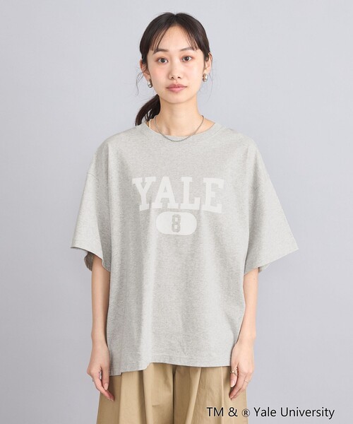 coen(コーエン)の「YALE別注ビッグシルエットTシャツ(Tシャツ/カットソー・レディース・コバルトブルー/オフホワイト/ベージュ/グレー・FREE)」の17枚目の写真