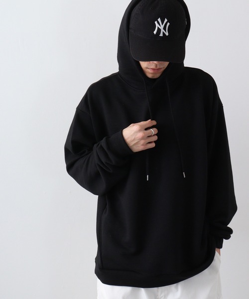 SUGGESTION(サジェッション)の「SUGGESTION ヘビーウエイトバルーンシルエット裏毛プルパーカー(パーカー・メンズ・アッシュグレー/グレイッシュベージュ/ブラック/グリーン/その他1/その他2・M/L)」の17枚目の写真