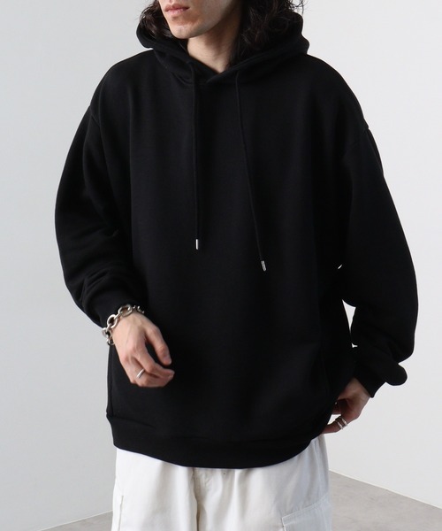 SUGGESTION(サジェッション)の「SUGGESTION ヘビーウエイトバルーンシルエット裏毛プルパーカー(パーカー・メンズ・アッシュグレー/グレイッシュベージュ/ブラック/グリーン/その他1/その他2・M/L)」の18枚目の写真