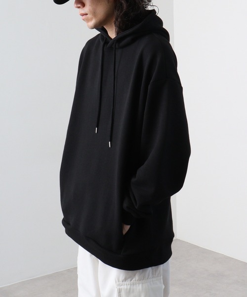 SUGGESTION(サジェッション)の「SUGGESTION ヘビーウエイトバルーンシルエット裏毛プルパーカー(パーカー・メンズ・アッシュグレー/グレイッシュベージュ/ブラック/グリーン/その他1/その他2・M/L)」の19枚目の写真