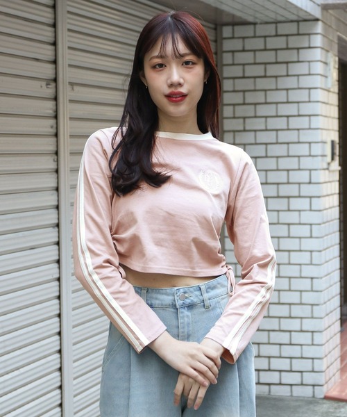 3.3 Field Trip (3.3フィールドトリップ)の「3.3 Field Trip/シャーリングライン長袖Tシャツ 2105721(Tシャツ/カットソー・レディース・ピンク/ネイビー/ホワイト・FREE)」の7枚目の写真