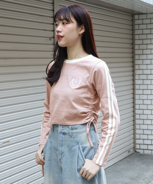 3.3 Field Trip (3.3フィールドトリップ)の「3.3 Field Trip/シャーリングライン長袖Tシャツ 2105721(Tシャツ/カットソー・レディース・ピンク/ネイビー/ホワイト・FREE)」の8枚目の写真