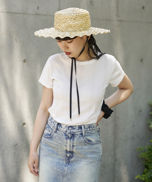 MILLER(ミラー)の「【MILLER/ミラー】 Sheer Crew Tee:シアーTシャツ(Tシャツ/カットソー・レディース・ホワイト/ブラック/ブルー/バイオレット・FREE)」の2枚目の写真