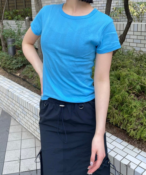 MILLER(ミラー)の「【MILLER/ミラー】 Sheer Crew Tee:シアーTシャツ(Tシャツ/カットソー・レディース・ホワイト/ブラック/ブルー/バイオレット・FREE)」の3枚目の写真