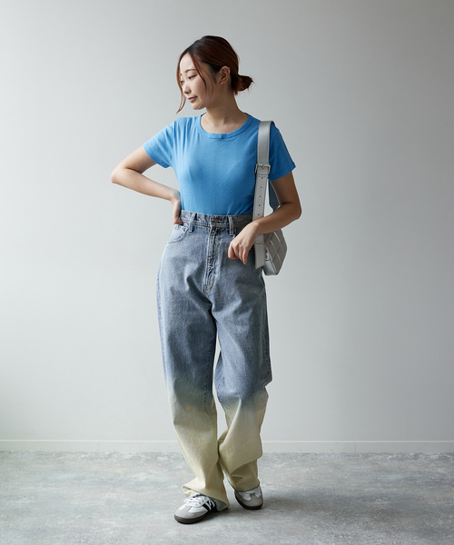 MILLER(ミラー)の「【MILLER/ミラー】 Sheer Crew Tee:シアーTシャツ(Tシャツ/カットソー・レディース・ホワイト/ブラック/ブルー/バイオレット・FREE)」の6枚目の写真