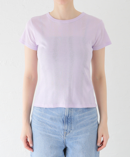 MILLER(ミラー)の「【MILLER/ミラー】 Sheer Crew Tee:シアーTシャツ(Tシャツ/カットソー・レディース・ホワイト/ブラック/ブルー/バイオレット・FREE)」の22枚目の写真