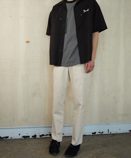 NUMBER (N)INE(ナンバーナイン)の「NUMBER (N)INE/ナンバーナイン CHAIN STITCH LOGO SLIM TAPERED WORK PANTS(チノパンツ・メンズ・ブラック/アイボリー・4/3/2)」の14枚目の写真