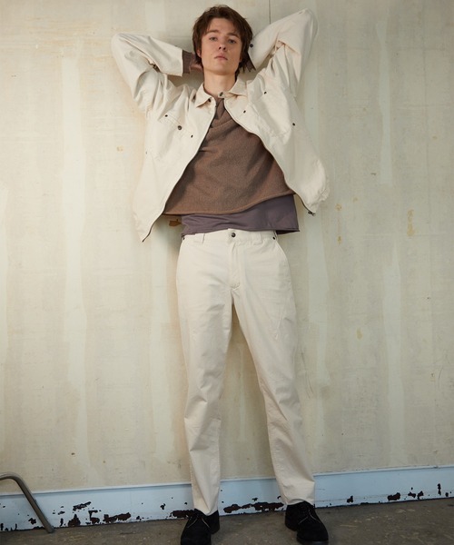 NUMBER (N)INE(ナンバーナイン)の「NUMBER (N)INE/ナンバーナイン CHAIN STITCH LOGO SLIM TAPERED WORK PANTS(チノパンツ・メンズ・ブラック/アイボリー・4/3/2)」の5枚目の写真