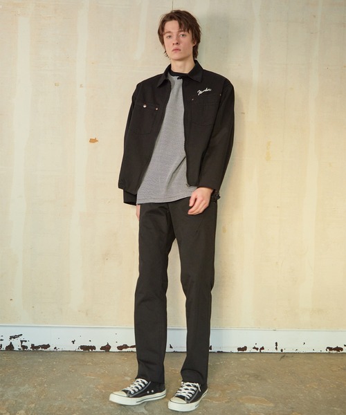 NUMBER (N)INE(ナンバーナイン)の「NUMBER (N)INE/ナンバーナイン CHAIN STITCH LOGO SLIM TAPERED WORK PANTS(チノパンツ・メンズ・ブラック/アイボリー・4/3/2)」の9枚目の写真