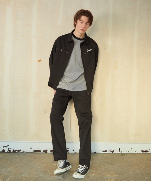 NUMBER (N)INE(ナンバーナイン)の「NUMBER (N)INE/ナンバーナイン CHAIN STITCH LOGO SLIM TAPERED WORK PANTS(チノパンツ・メンズ・ブラック/アイボリー・4/3/2)」の10枚目の写真