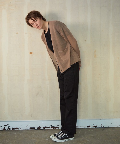 NUMBER (N)INE(ナンバーナイン)の「NUMBER (N)INE/ナンバーナイン CHAIN STITCH LOGO SLIM TAPERED WORK PANTS(チノパンツ・メンズ・ブラック/アイボリー・4/3/2)」の12枚目の写真