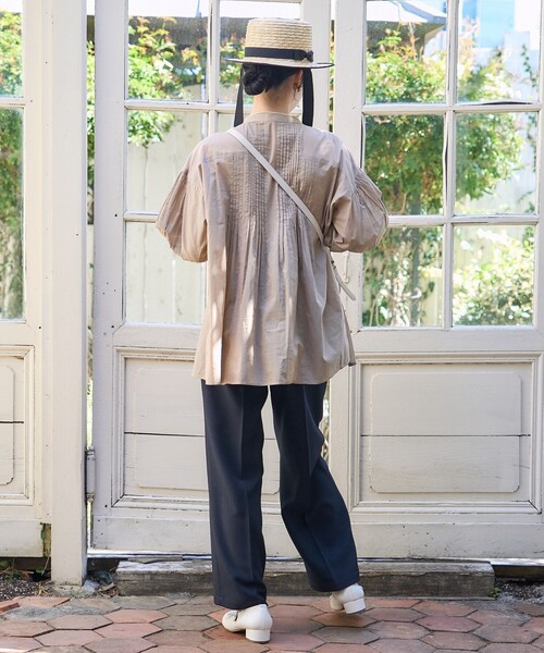 「FREAK'S STORE」 7分袖ブラウス フリ- ブラック レディース FREAK'S STORE 「FREAK'S STORE」 7分袖ブラウス フリ- ブラック