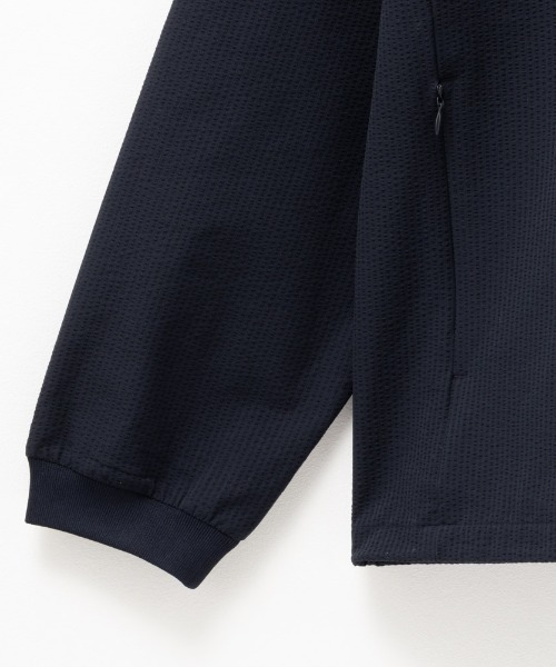 NAVY(ネイビー)の「NAVY FIT サッカーストレッチリブブルゾン(ブルゾン・メンズ・ネイビー/ブラック・S/M/L/XL)」の5枚目の写真