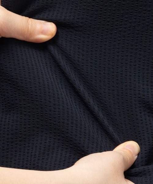 NAVY(ネイビー)の「NAVY FIT サッカーストレッチリブブルゾン(ブルゾン・メンズ・ネイビー/ブラック・S/M/L/XL)」の11枚目の写真