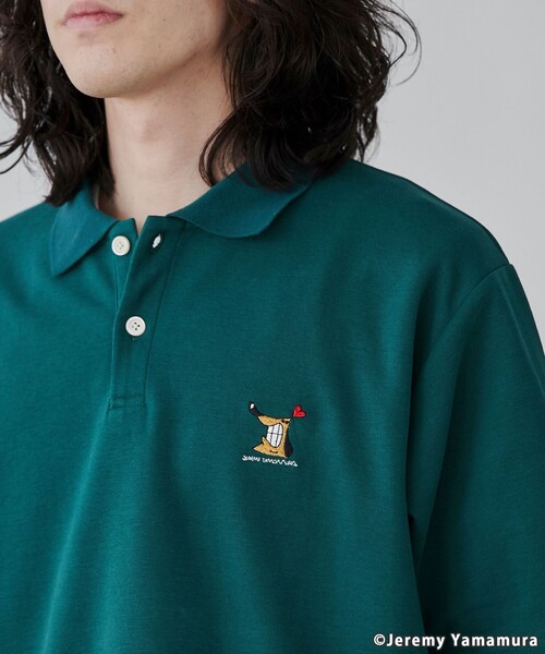 coen（コーエン）の「【WEB限定】Jeremy Yamamura×コーエン　グラフィック刺繍ポロシャツ（ポロシャツ・メンズ・ブラック/ダークグリーン/ネイビー・M/L/XL）」の9枚目の写真