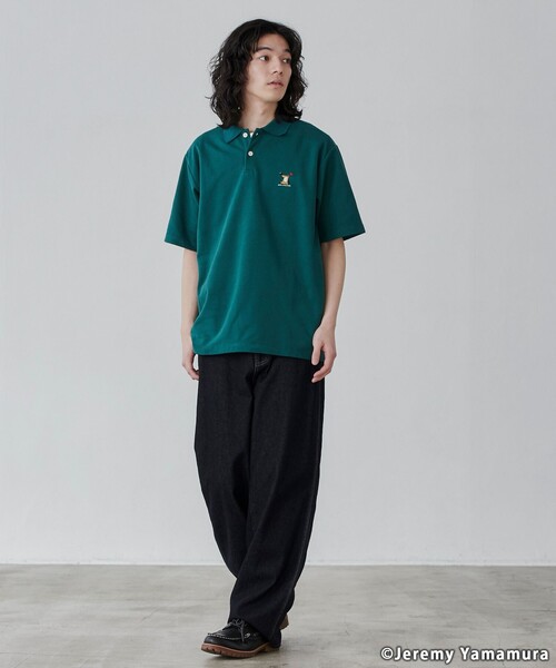 coen（コーエン）の「【WEB限定】Jeremy Yamamura×コーエン　グラフィック刺繍ポロシャツ（ポロシャツ・メンズ・ブラック/ダークグリーン/ネイビー・M/L/XL）」の11枚目の写真