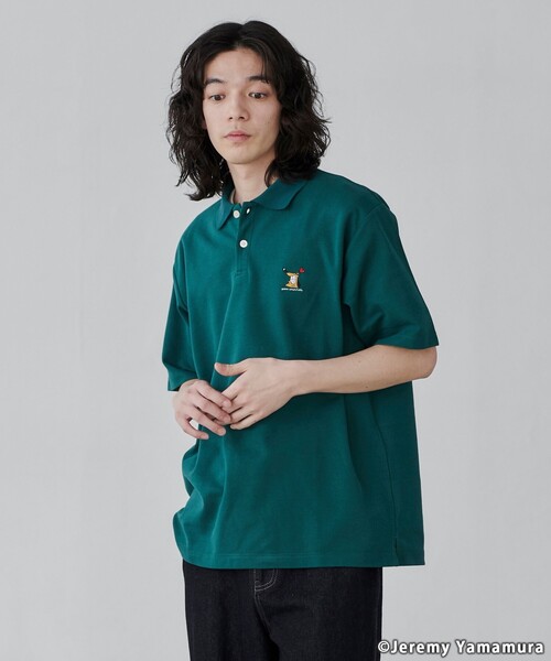 coen（コーエン）の「【WEB限定】Jeremy Yamamura×コーエン　グラフィック刺繍ポロシャツ（ポロシャツ・メンズ・ブラック/ダークグリーン/ネイビー・M/L/XL）」の12枚目の写真
