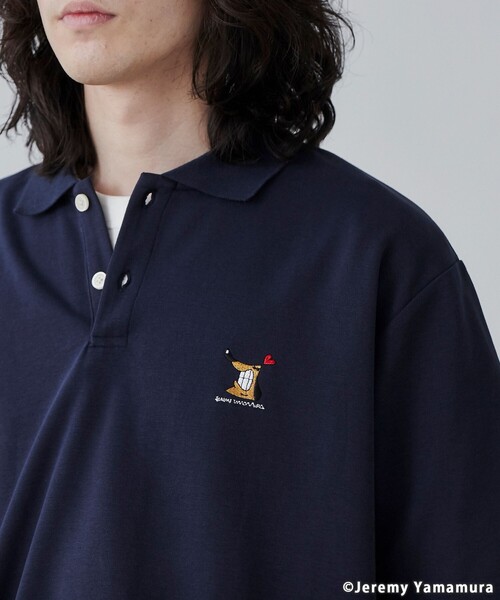 coen（コーエン）の「【WEB限定】Jeremy Yamamura×コーエン　グラフィック刺繍ポロシャツ（ポロシャツ・メンズ・ブラック/ダークグリーン/ネイビー・M/L/XL）」の14枚目の写真
