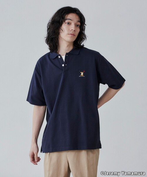 coen（コーエン）の「【WEB限定】Jeremy Yamamura×コーエン　グラフィック刺繍ポロシャツ（ポロシャツ・メンズ・ブラック/ダークグリーン/ネイビー・M/L/XL）」の15枚目の写真