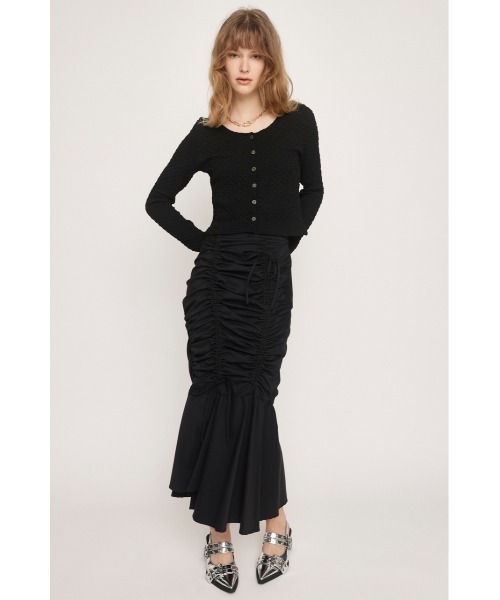 SLY（スライ）の「BUMPY CUT JQ C/D バンピー カット ジャガード カーディガン（カーディガン/ボレロ・レディース・ブラック/アイボリー/ブルー/ライトイエロー・FREE）」の18枚目の写真