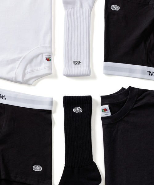 FRUIT OF THE LOOM(フルーツオブザルーム)の「《別注》【FRUIT OF THE LOOM/フルーツ オブ ザ ルーム】 TRAVEL 3pcs PAC(Tシャツ/カットソー・メンズ・ホワイト/ブラック・S/M/L/XL)」の3枚目の写真