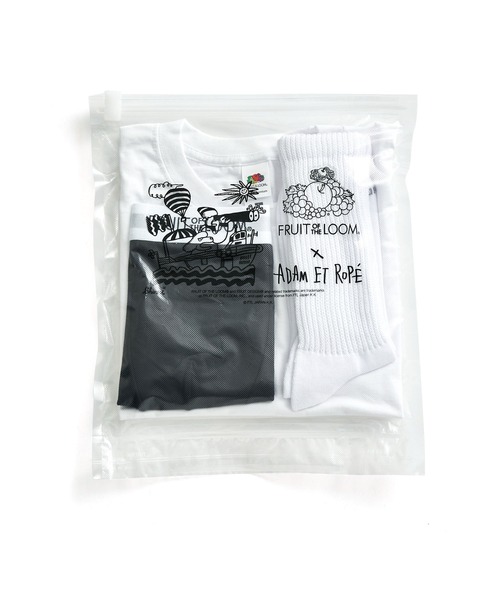 FRUIT OF THE LOOM(フルーツオブザルーム)の「《別注》【FRUIT OF THE LOOM/フルーツ オブ ザ ルーム】 TRAVEL 3pcs PAC(Tシャツ/カットソー・メンズ・ホワイト/ブラック・S/M/L/XL)」の6枚目の写真