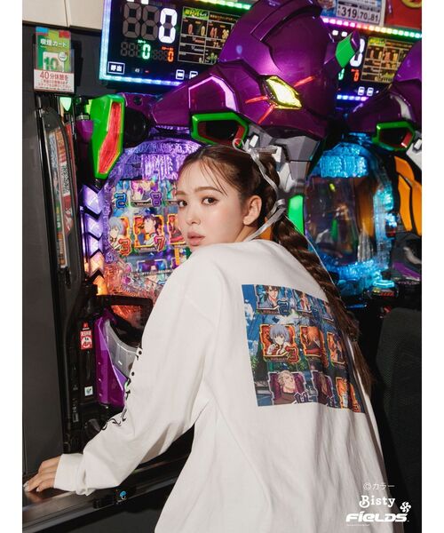 CALNAMUR（カルナムール）の「KOUKAKU LONGSLEEVE TSHIRT（Tシャツ/カットソー・レディース・ホワイト/ブラック・FREE/X-LARGE）」の6枚目の写真