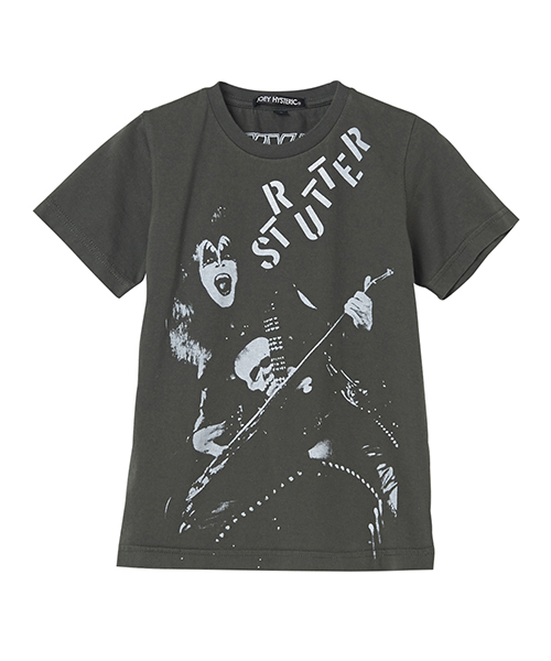 JOEY HYSTERIC(ジョーイヒステリック)の「KISS/STRUTTER pt T-SH(Tシャツ/カットソー・キッズ・ブラック/グリーン/マジェンタ・SMALL/X-SMALL/MEDIUM)」の2枚目の写真