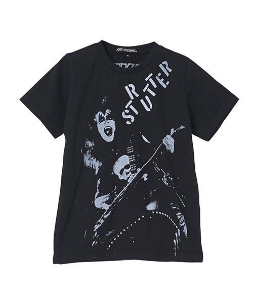 JOEY HYSTERIC(ジョーイヒステリック)の「KISS/STRUTTER pt T-SH(Tシャツ/カットソー・キッズ・ブラック/グリーン/マジェンタ・SMALL/X-SMALL/MEDIUM)」の1枚目の写真
