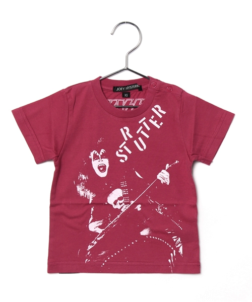 JOEY HYSTERIC(ジョーイヒステリック)の「KISS/STRUTTER pt T-SH(Tシャツ/カットソー・キッズ・ブラック/グリーン/マジェンタ・SMALL/X-SMALL/MEDIUM)」の3枚目の写真