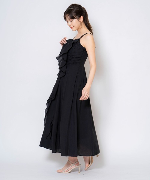 NOELA(ノエラ)の「シャーリングデザインキャミワンピ(ワンピース・レディース・ライトグリーン/ブラック/ラベンダー・M/S)」の7枚目の写真