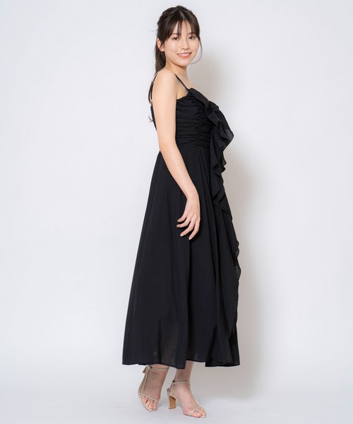 NOELA(ノエラ)の「シャーリングデザインキャミワンピ(ワンピース・レディース・ライトグリーン/ブラック/ラベンダー・M/S)」の8枚目の写真