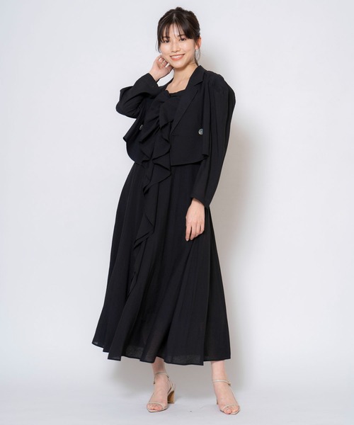 NOELA(ノエラ)の「シャーリングデザインキャミワンピ(ワンピース・レディース・ライトグリーン/ブラック/ラベンダー・M/S)」の6枚目の写真