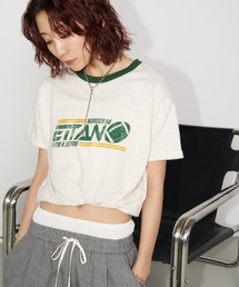 ヴィンテージライクネップリンガーアメフトTEE