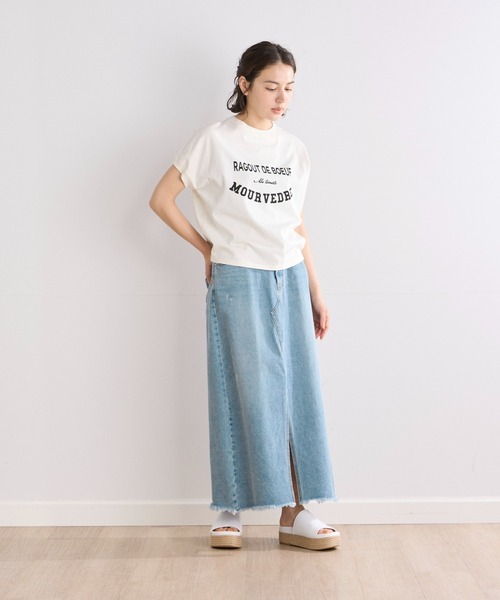 INED CLARO(イネドクラロ)の「デニムロングスカート(スカート・レディース・インディゴブルー・11号/9号)」の8枚目の写真