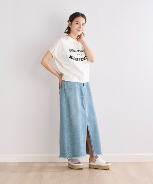 INED CLARO(イネドクラロ)の「デニムロングスカート(スカート・レディース・インディゴブルー・11号/9号)」の9枚目の写真