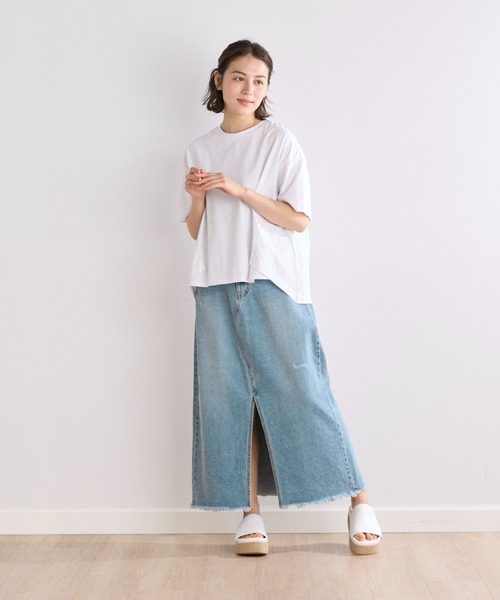 INED CLARO(イネドクラロ)の「デニムロングスカート(スカート・レディース・インディゴブルー・11号/9号)」の11枚目の写真