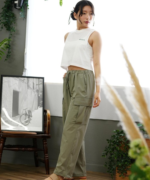 Ungrid(アングリッド)の「【ムラサキスポーツ限定】UNGRID/アングリッド 水陸両用 ユーティリティ ナイロンパンツ 240901(その他パンツ・レディース・ブラック/グレイッシュベージュ・M)」の12枚目の写真