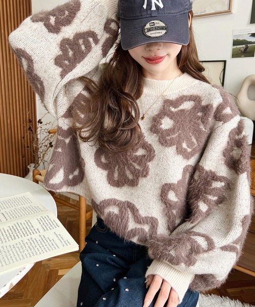 moment+（モーメントプラス）の「6Gフェザーニュアンス花柄ショート