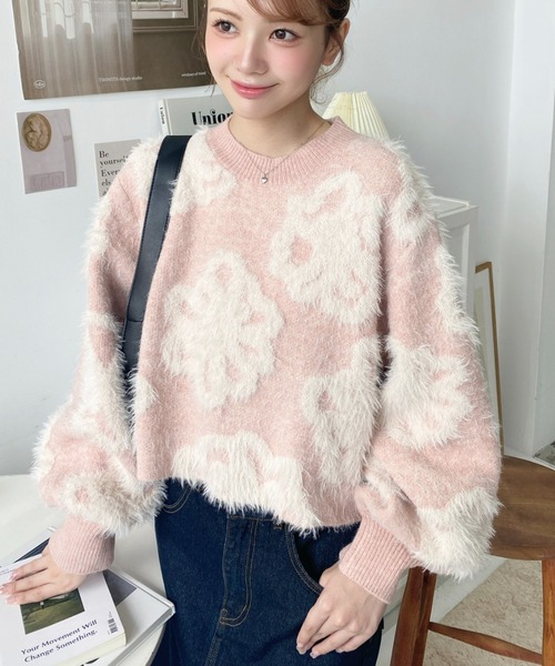 moment+（モーメントプラス）の「6Gフェザーニュアンス花柄ショート