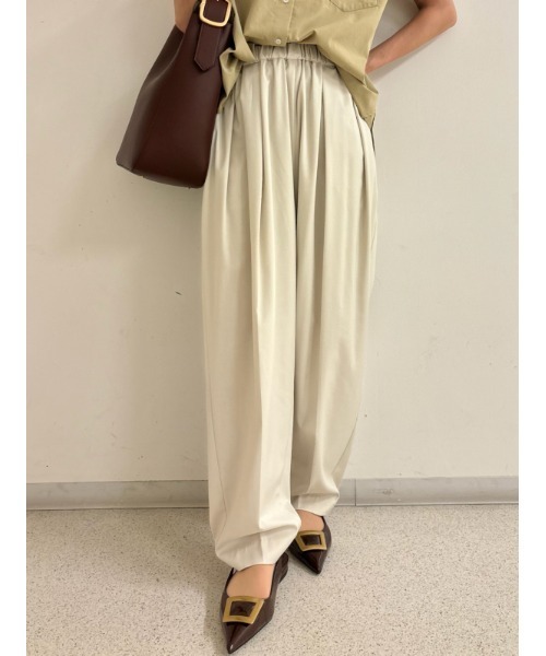 Mila Owen（ミラオーウェン）の「ウエストゴムタックダンディパンツ（その他パンツ・レディース・アイボリー/ブラック/チェック・0/1）」の20枚目の写真